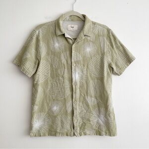Folk Men's Cabana Shirt Jay Button Down Patterned Geometric Tropical Beachy Sz M